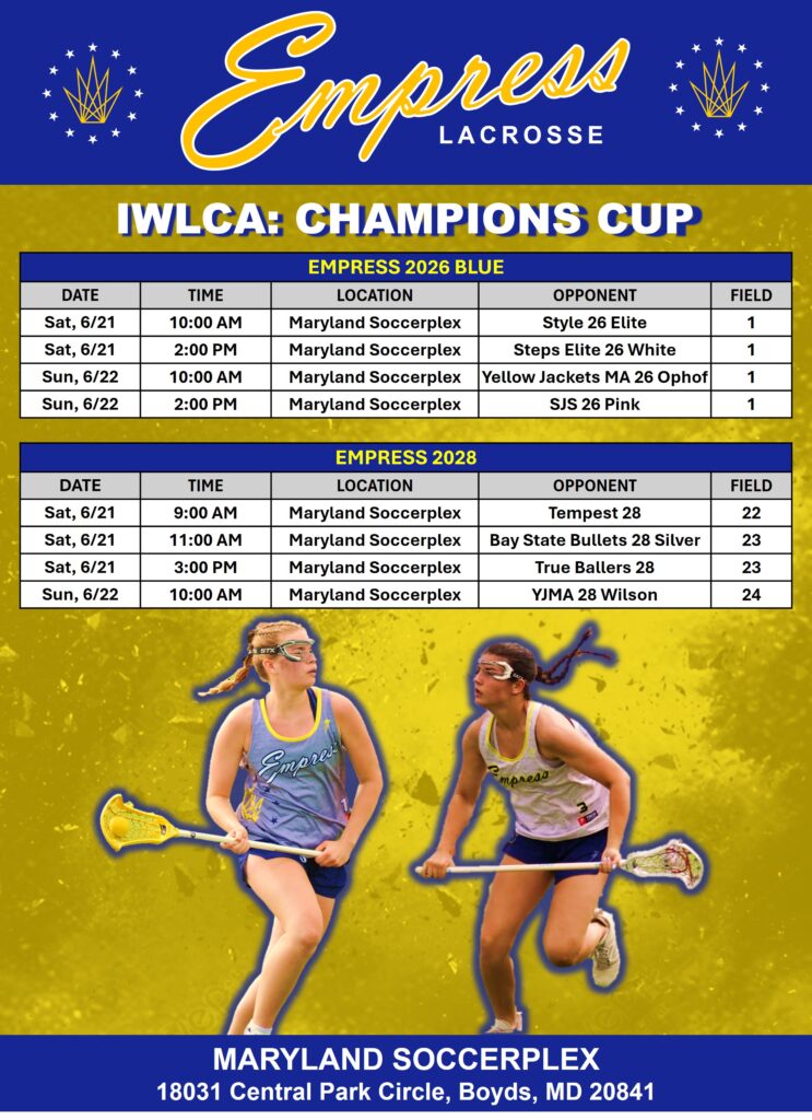 Champions Cup Schedule
